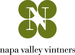 Green logo with four circles forming an N above the text napa valley vintners in black lowercase letters, featured at the Direct to Consumer Wine Symposium.
